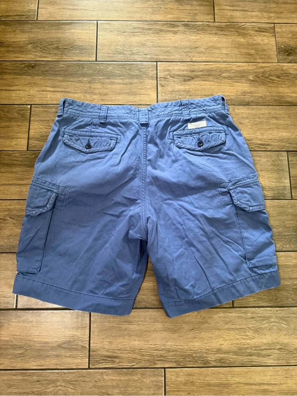 Polo Ralph Lauren Cargo Shorts Mens 42 chino Blue Dark Wash